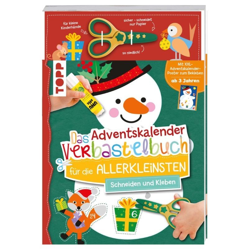 Adventskalender Verbastelbuch Schneemann