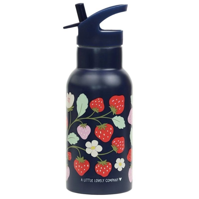 Trinkflasche Edelstahl Erdbeeren