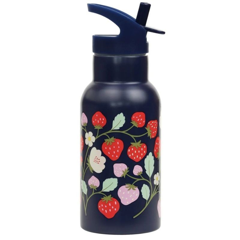 Trinkflasche Edelstahl Erdbeeren