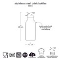 Trinkflasche Edelstahl Erdbeeren für Kinder