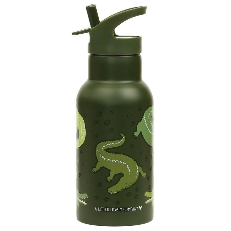 Trinkflasche Edelstahl Krokodile