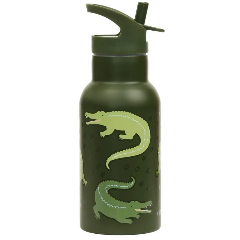 Trinkflasche Edelstahl Krokodile