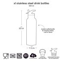Trinkflasche Edelstahl Dinosaurier 500ml