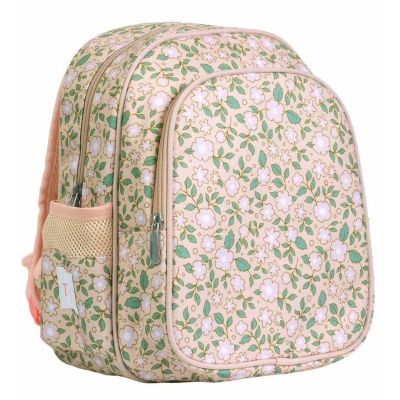 Kinderrucksack Blüten rosa mit Isofach