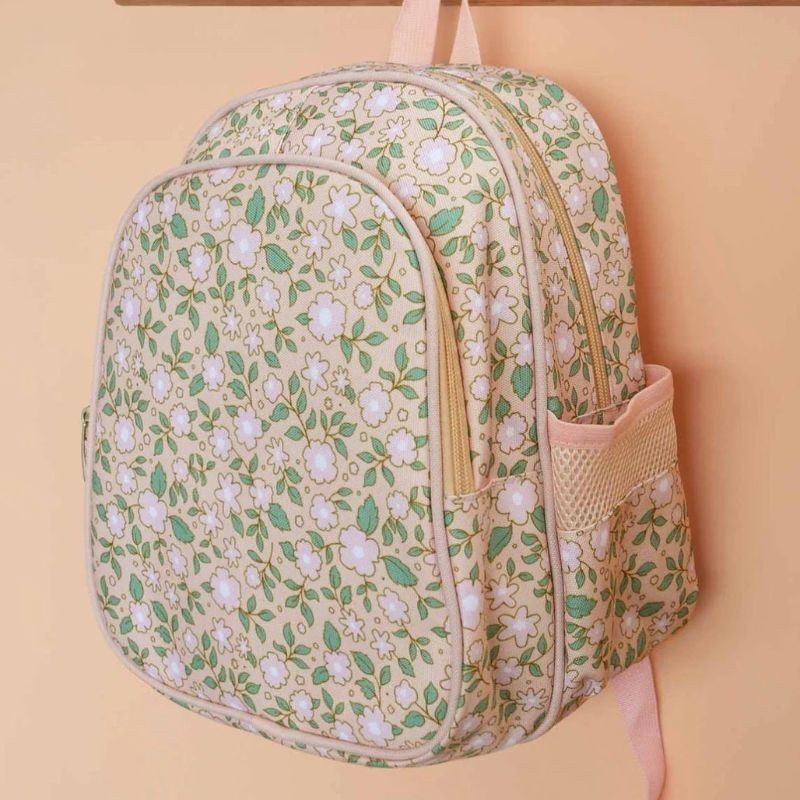 Kinderrucksack Blüten rosa mit Isofach