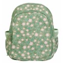 Kinderrucksack Blüten salbeigrün mit Isofach