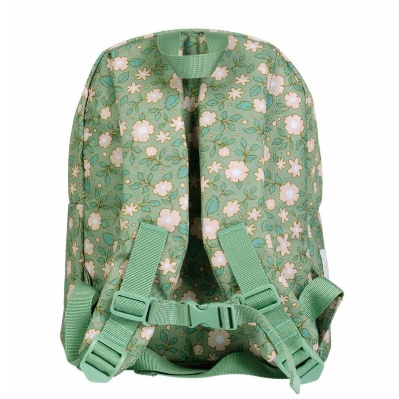 Kinderrucksack Blüten salbeigrün klein