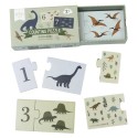 Zahlenpuzzle Dinosaurier