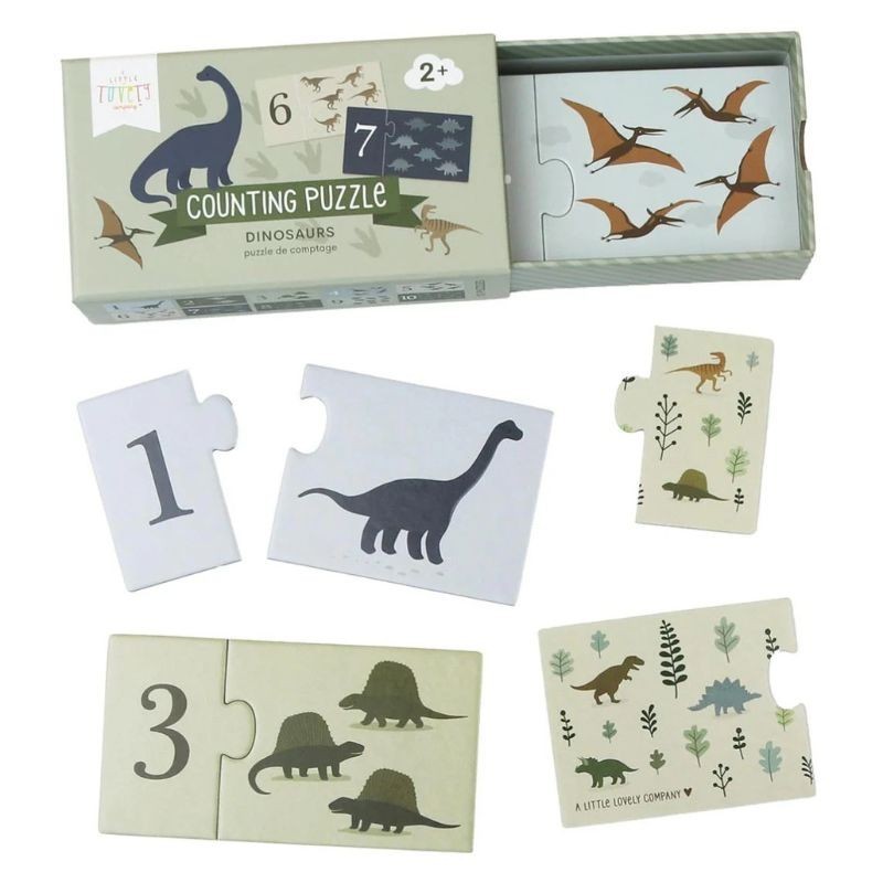 Zahlenpuzzle Dinosaurier