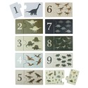 Zahlenpuzzle Dinosaurier
