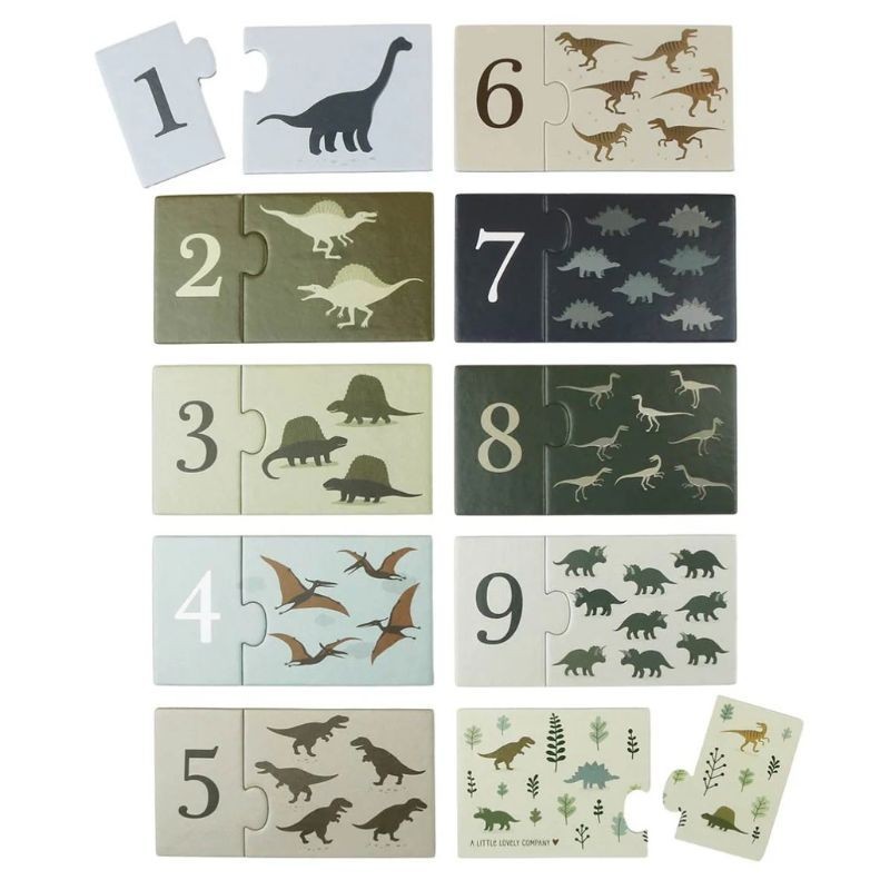 Zahlenpuzzle Dinosaurier