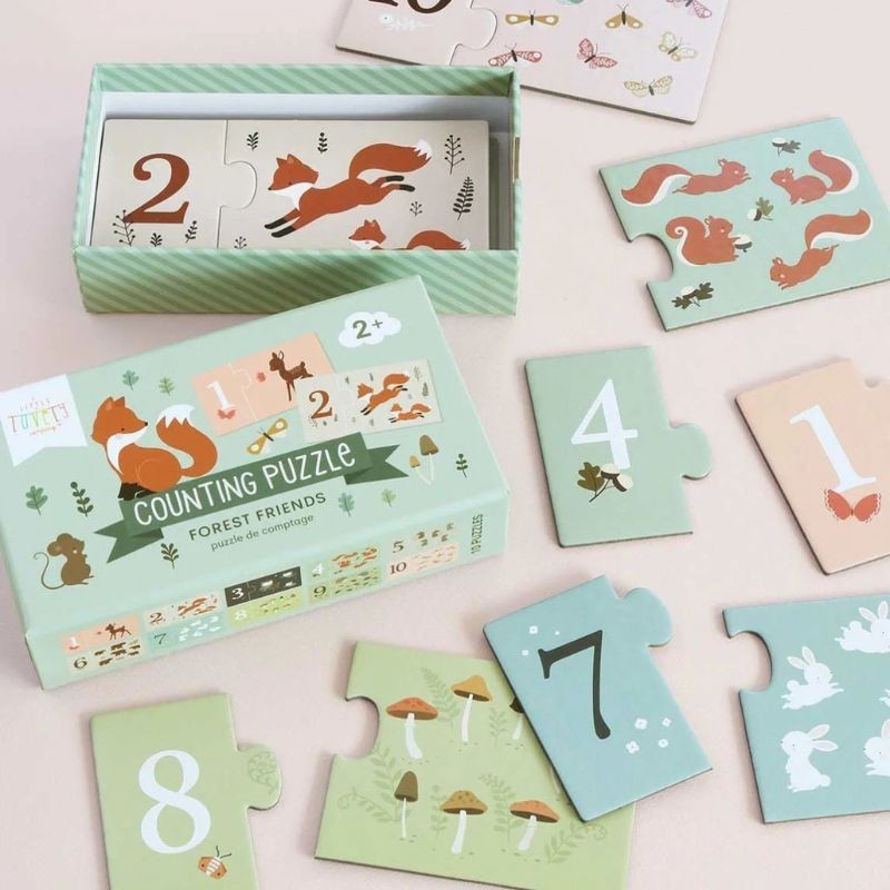 Zahlenpuzzle Waldfreunde
