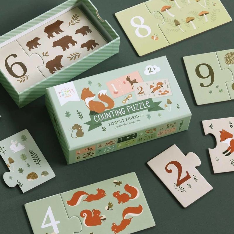 Zahlenpuzzle Waldfreunde