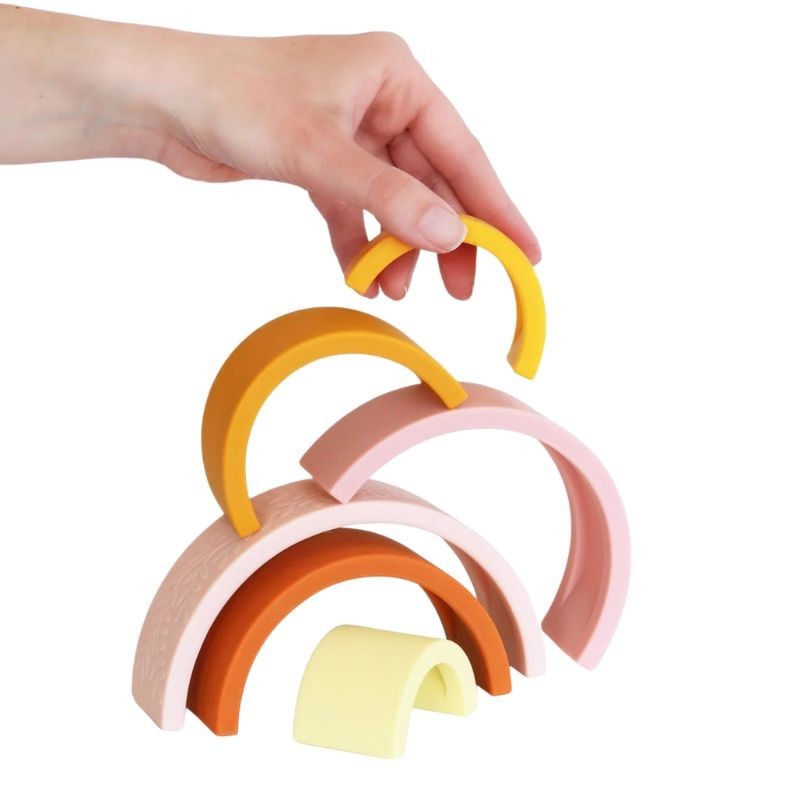 Stapelspiel Regenbogen rosa