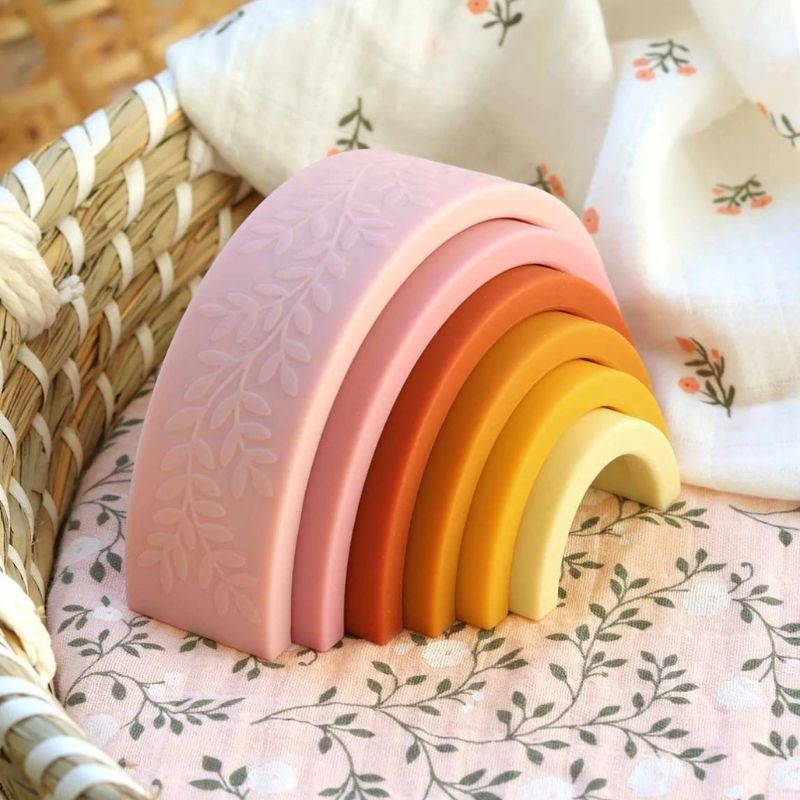 Stapelspiel Regenbogen rosa