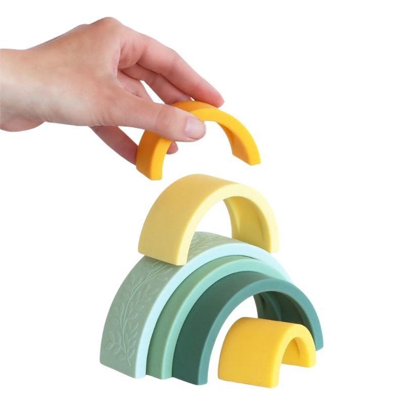 Stapelspiel Regenbogen blau