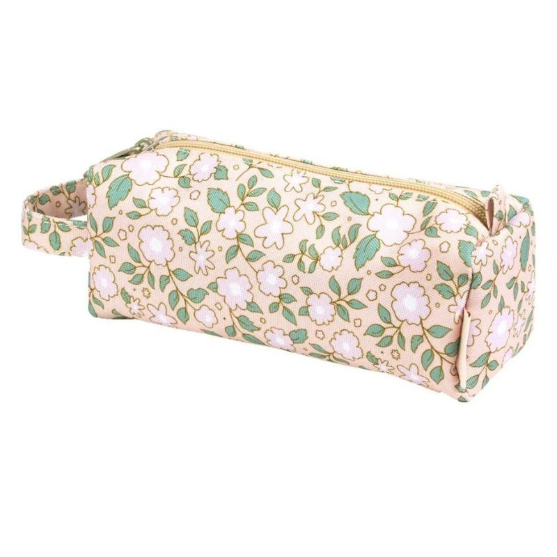 Etui Federmäppchen Blüten rosa