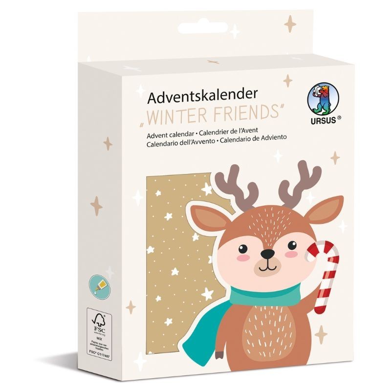 Adventskalender basteln Winter Friends
