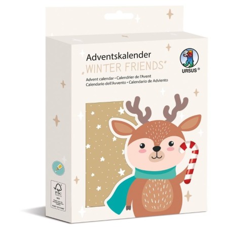 Adventskalender basteln Winter Friends