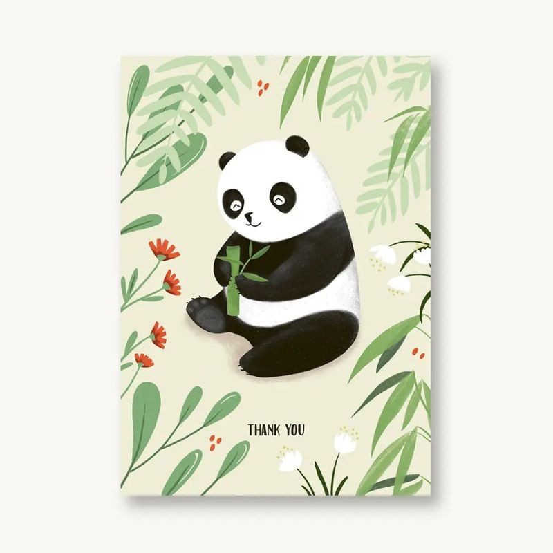 Postkarte Thank you Panda