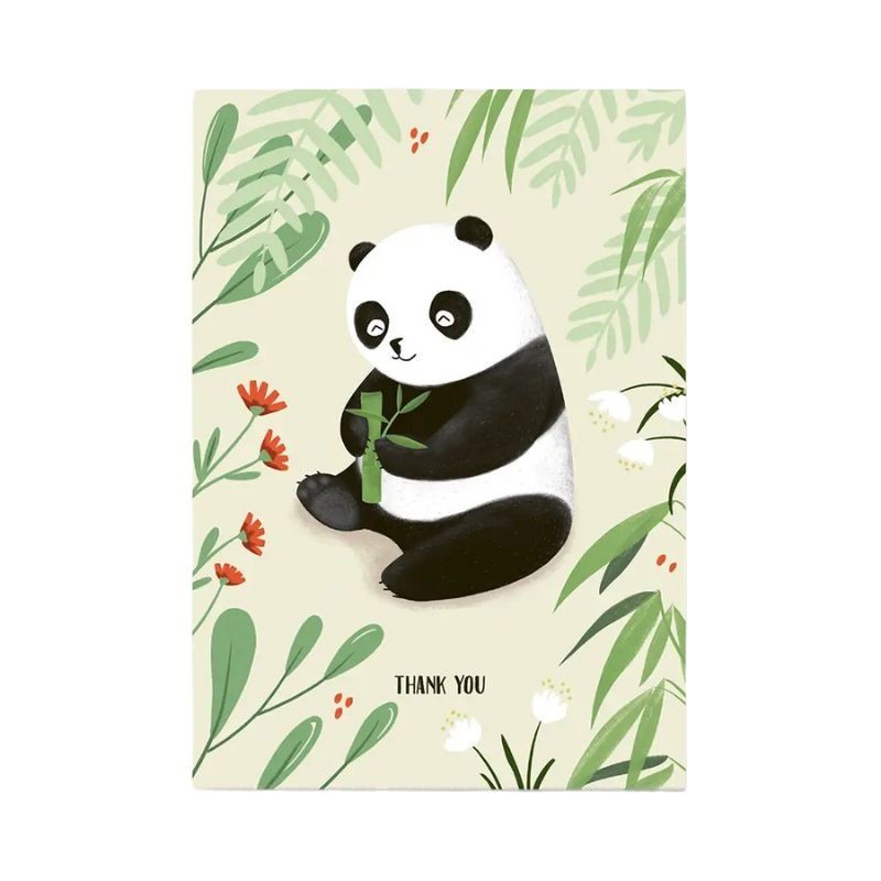 Postkarte Thank you Panda
