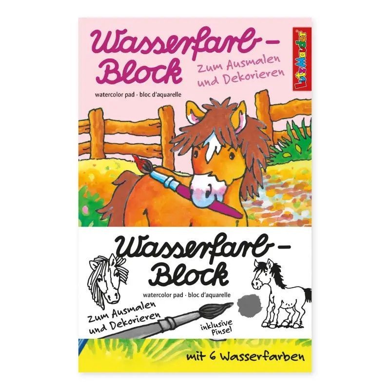 Wasserfarbblock Pferde