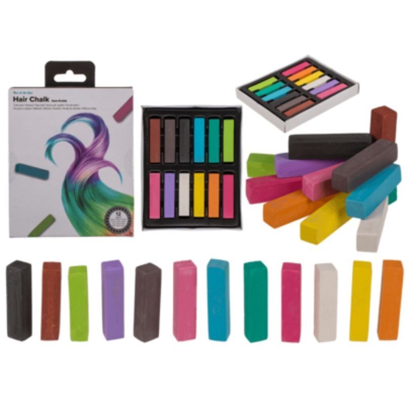 Haarkreide Set mit 12 Farben