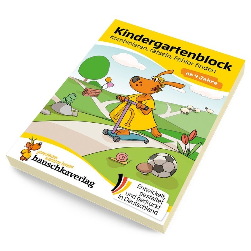 Kindergartenblock Kombinieren, rätseln, Fehler finden