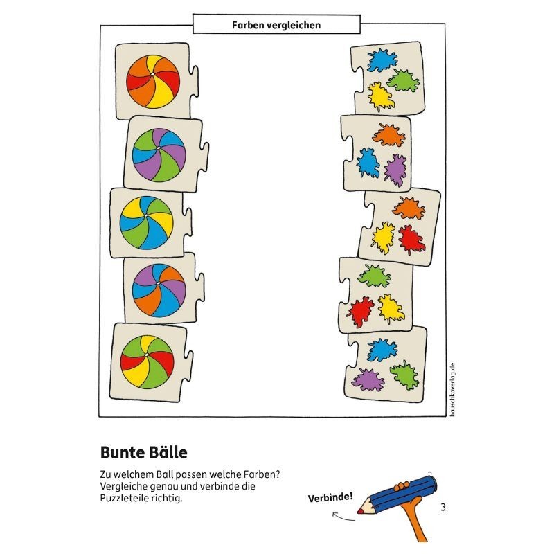Kindergartenblock Kombinieren, rätseln, Fehler finden