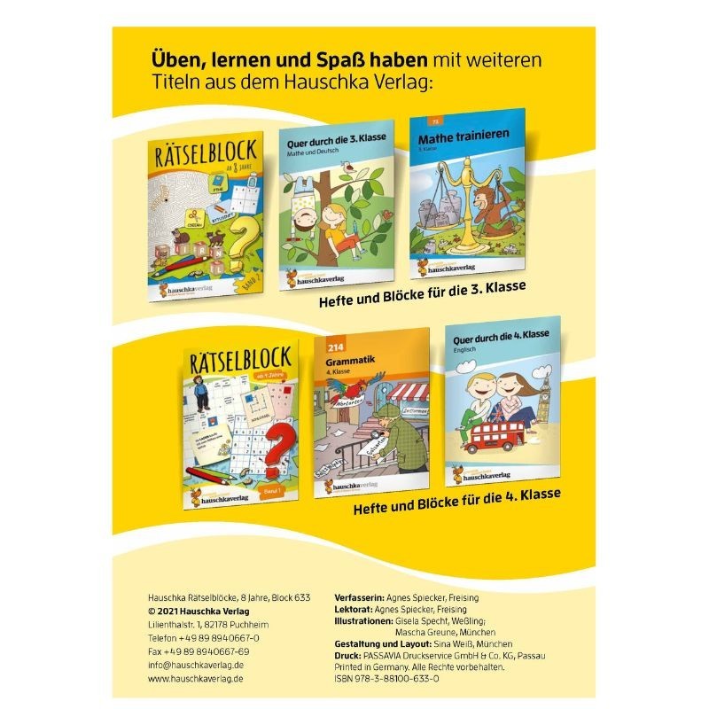 Rätselblock ab 8 Jahre