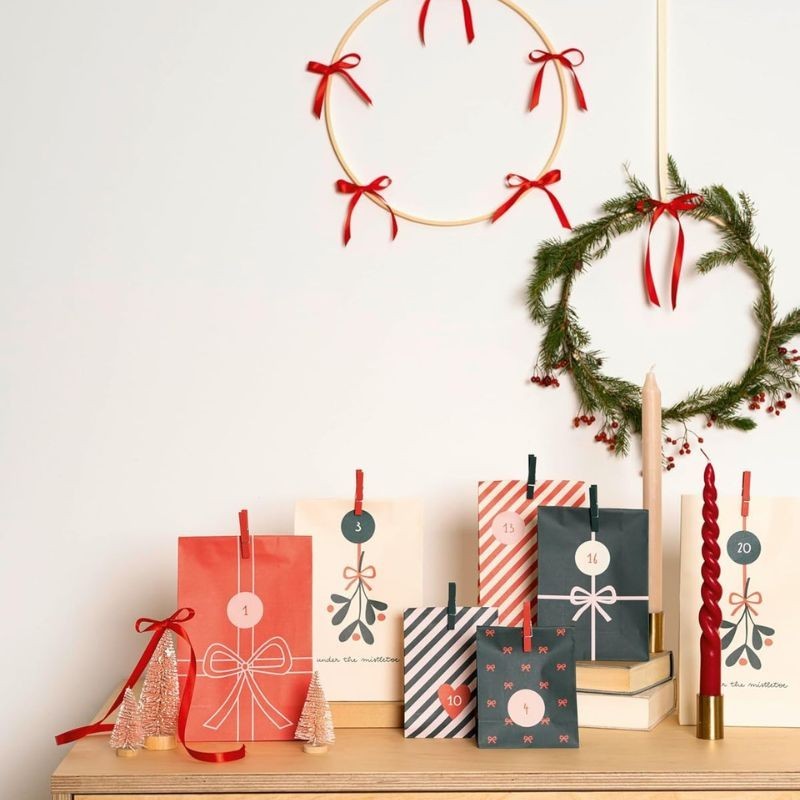 Adventskalender zum Befüllen Bowtiful Christmas