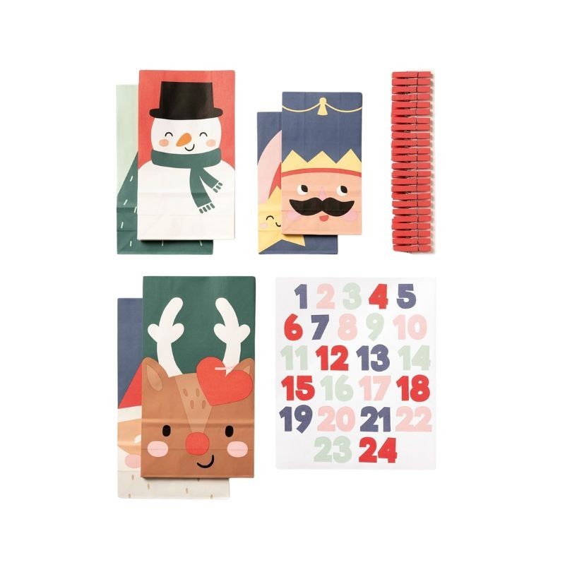 Adventskalender zum Befüllen Santa & Friends