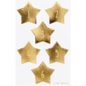 Adventskalender Zahlen Sticker Sterne gold