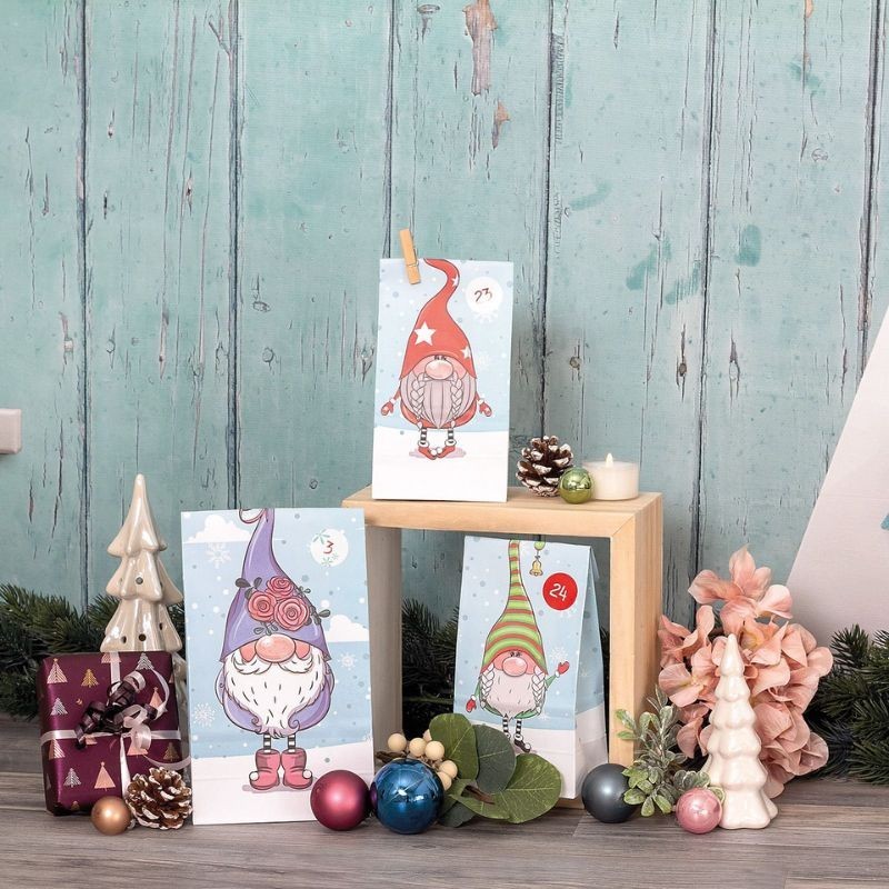 Adventskalender zum Befüllen Wichtel