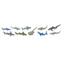 Haie - Set mit 10 kleinen handbemalten Figuren