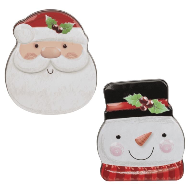 Metalldose Schneemann & Weihnachtsmann