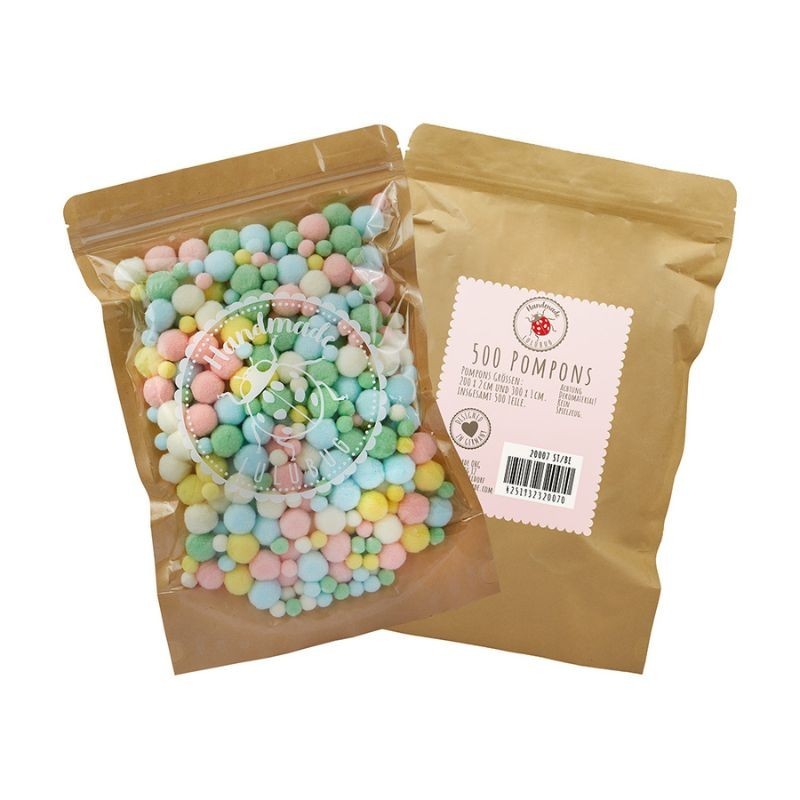 Pompon Set pastell