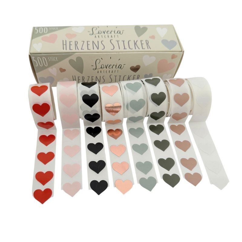 Sticker Set 500 Herzen