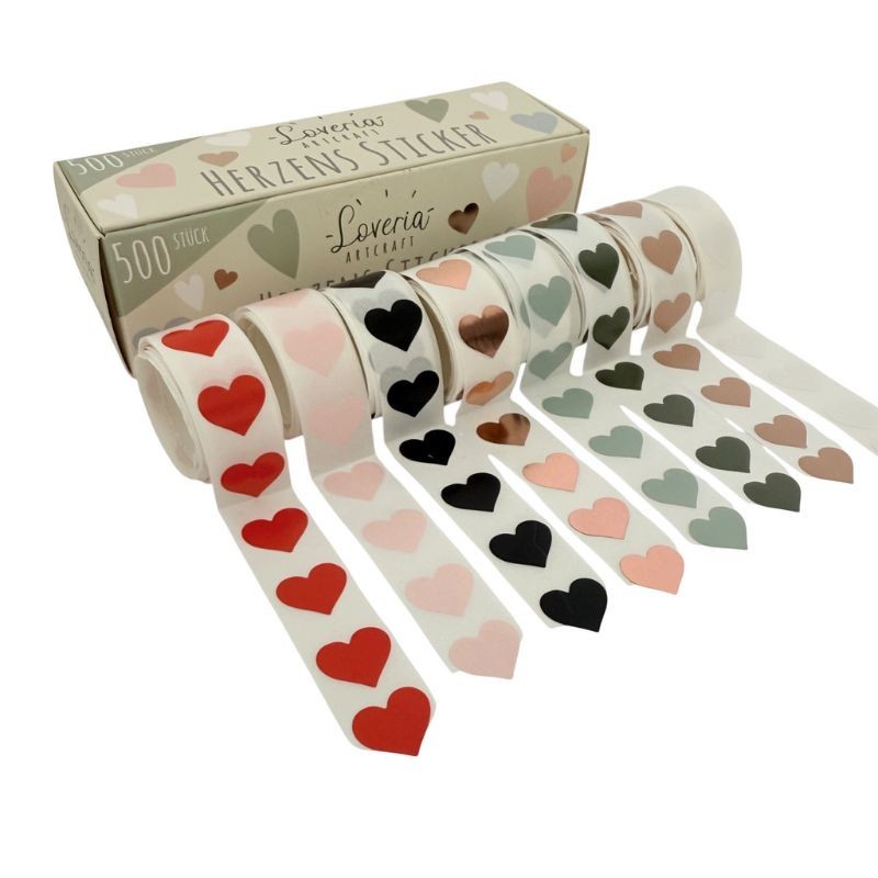 Sticker Set 500 Herzen