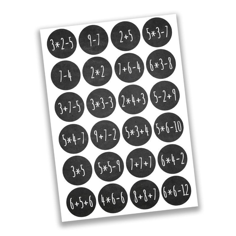 Adventskalender zum Befüllen Rechnen