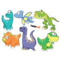 Wasserfeste Sticker Dinosaurier von Tweebug