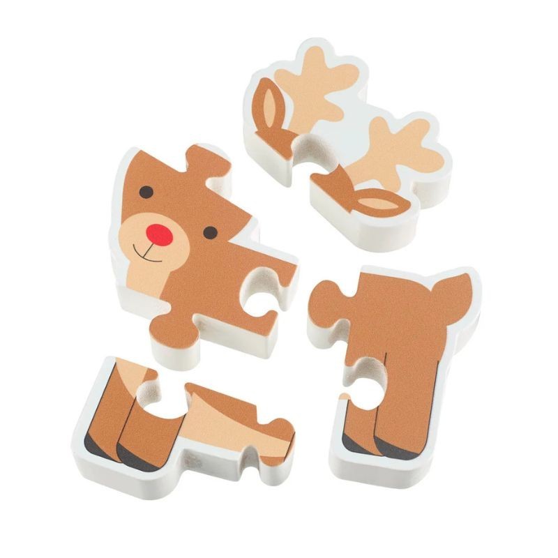 Puzzle Rentier Rudolph aus Holz