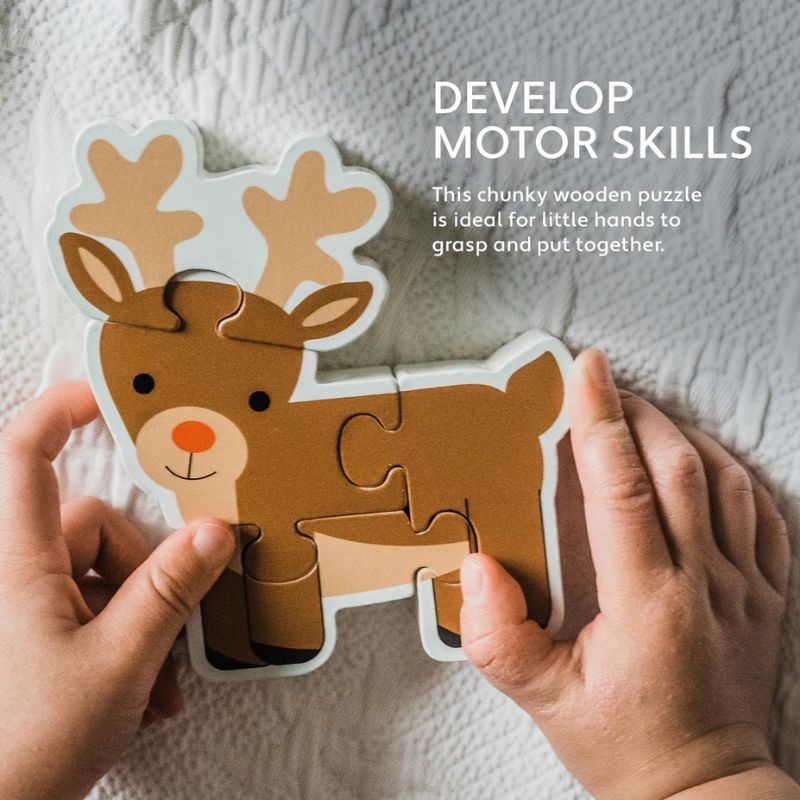 Puzzle Rentier Rudolph aus Holz