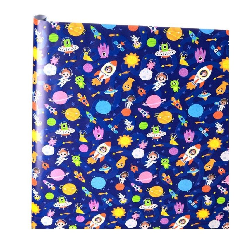 Geschenkpapier Space bunt