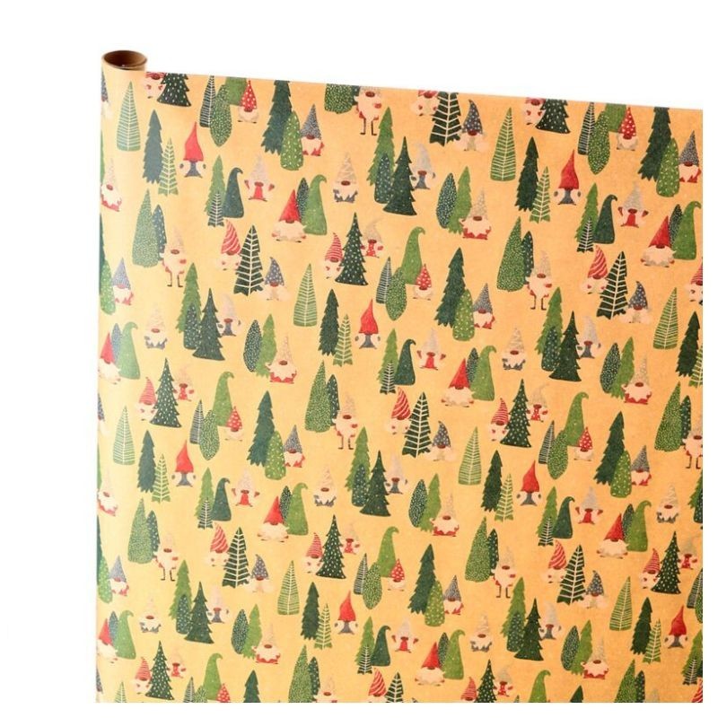 Geschenkpapier Wichtel bunt