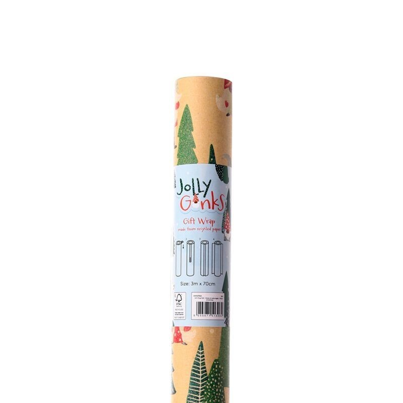 Geschenkpapier Wichtel bunt