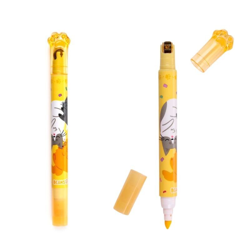 Textmarker und Stempelstifte Katzen Beans