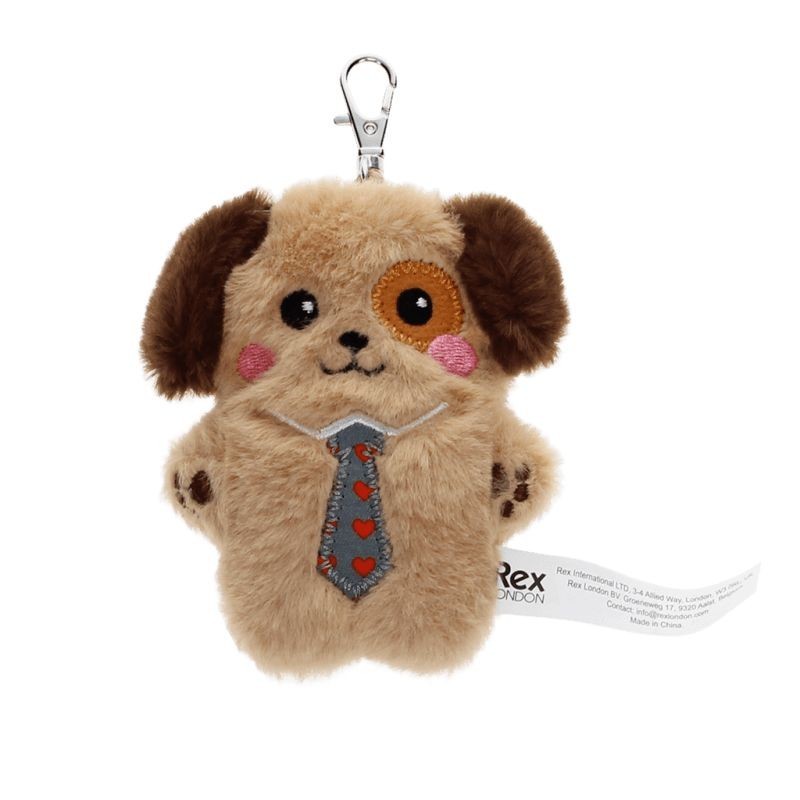 Schlüsselanhänger Hund flauschig