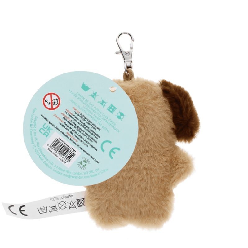 Schlüsselanhänger Hund flauschig