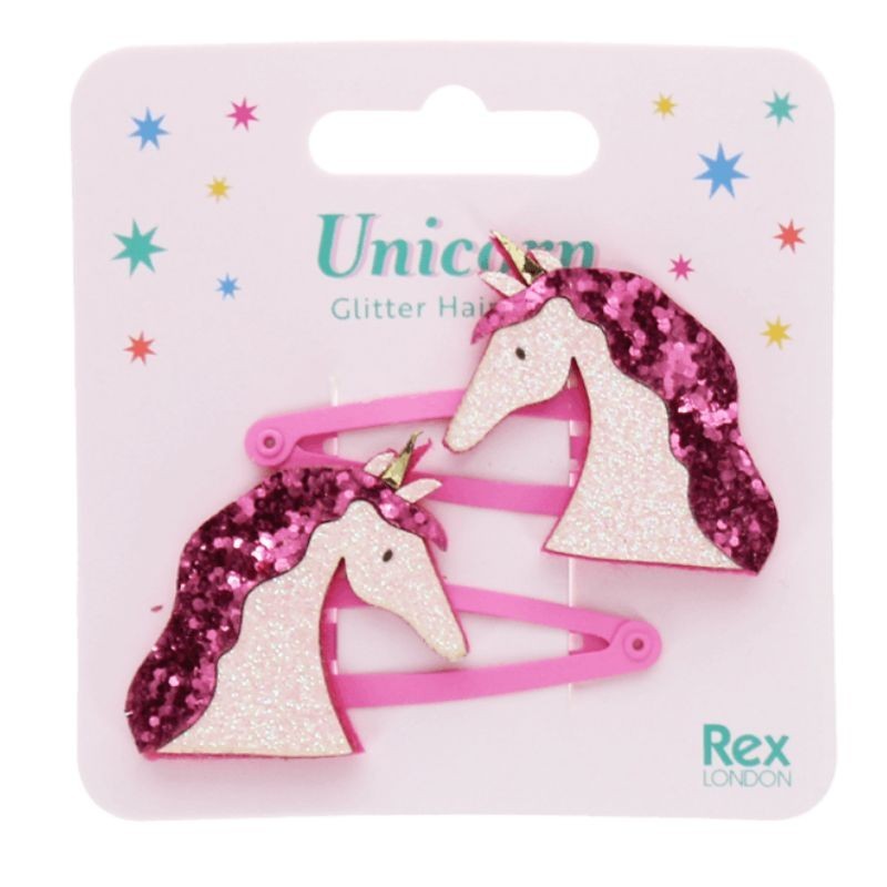 Haarspangen Einhorn Glitzer
